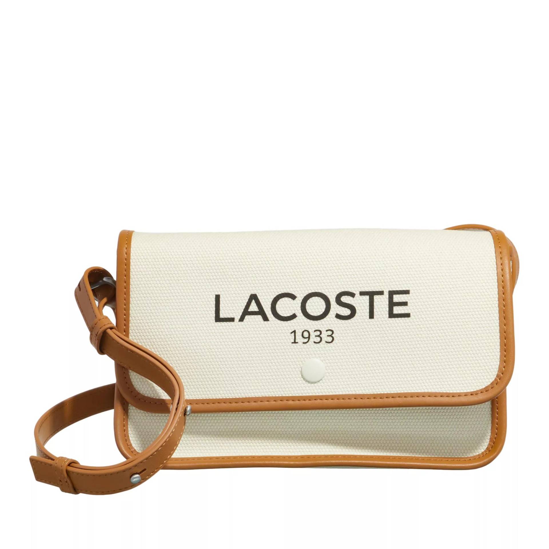 Lacoste Umhängetasche - Heritage Canvas Crossover Bag - Gr. unisize - in Creme - für Damen von Lacoste