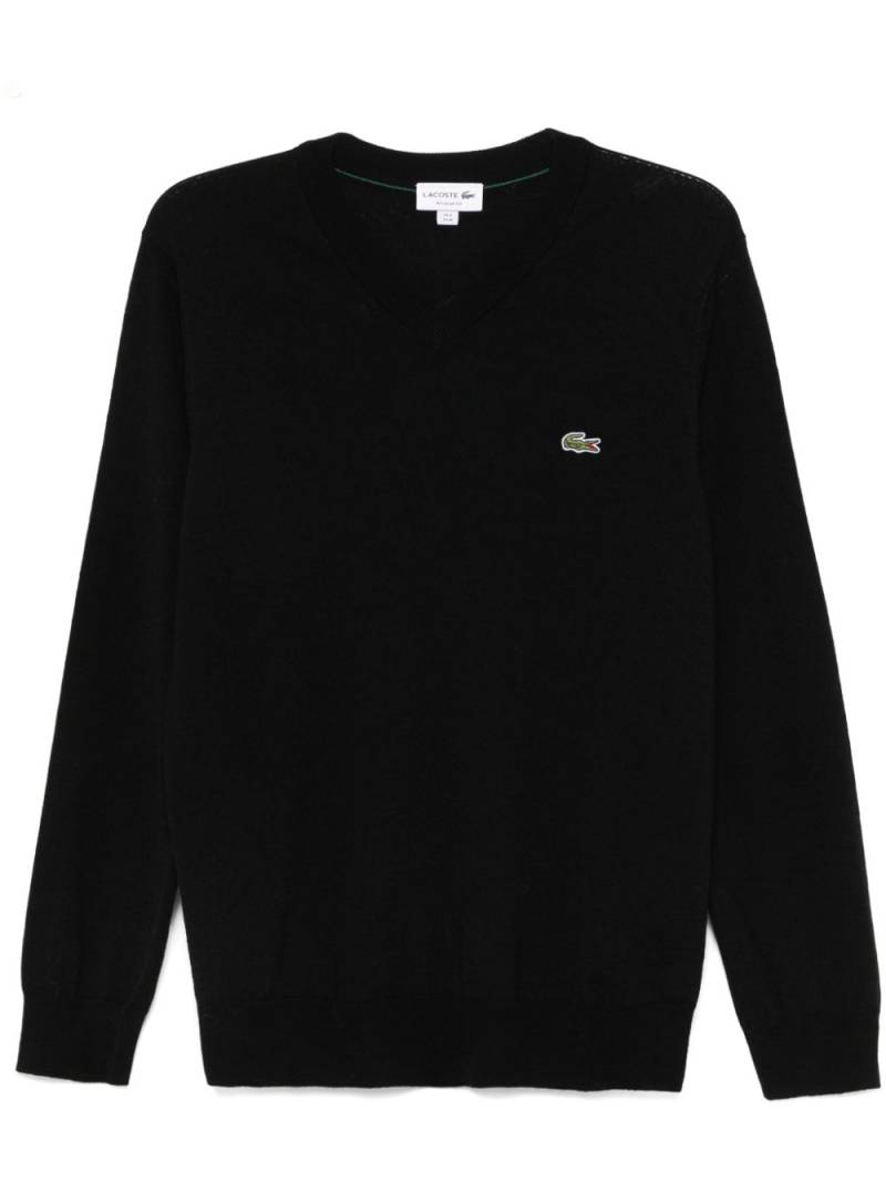 Lacoste V-neck sweater - Black von Lacoste