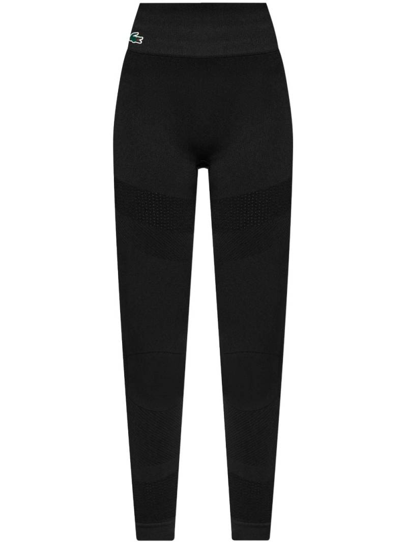 Lacoste appliqué-logo leggings - Black von Lacoste