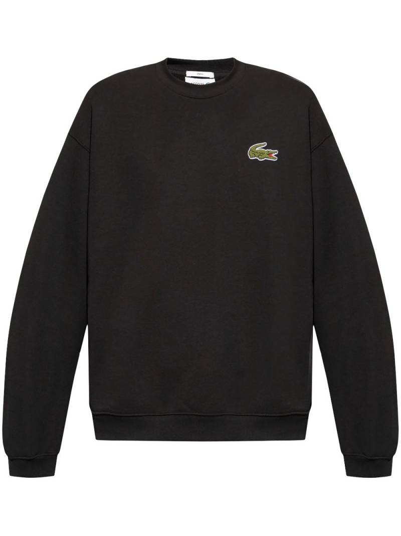 Lacoste badge fleece sweatshirt - Black von Lacoste