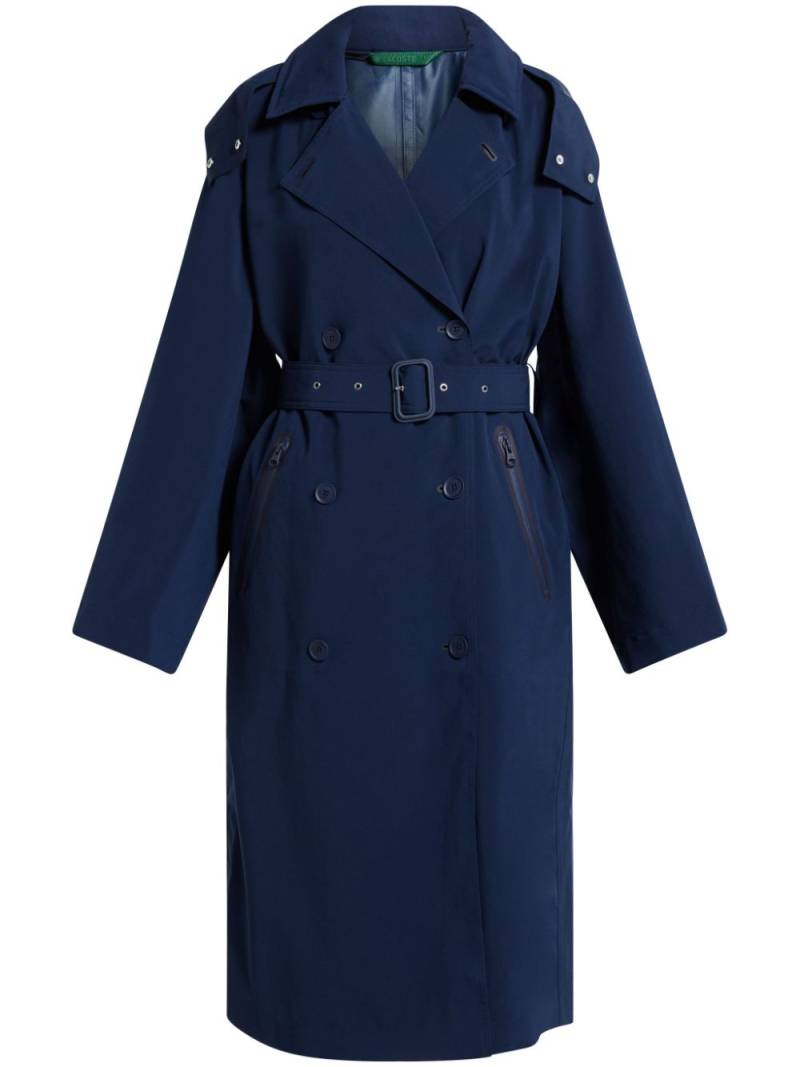 Lacoste belted trench coat - Blue von Lacoste