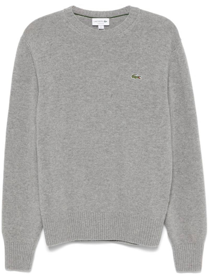 Lacoste carded-wool crew-neck sweater - Grey von Lacoste