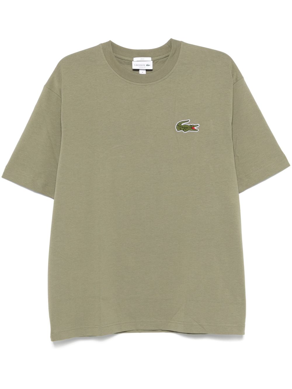 Lacoste chenille logo-patch cotton T-shirt - Green von Lacoste