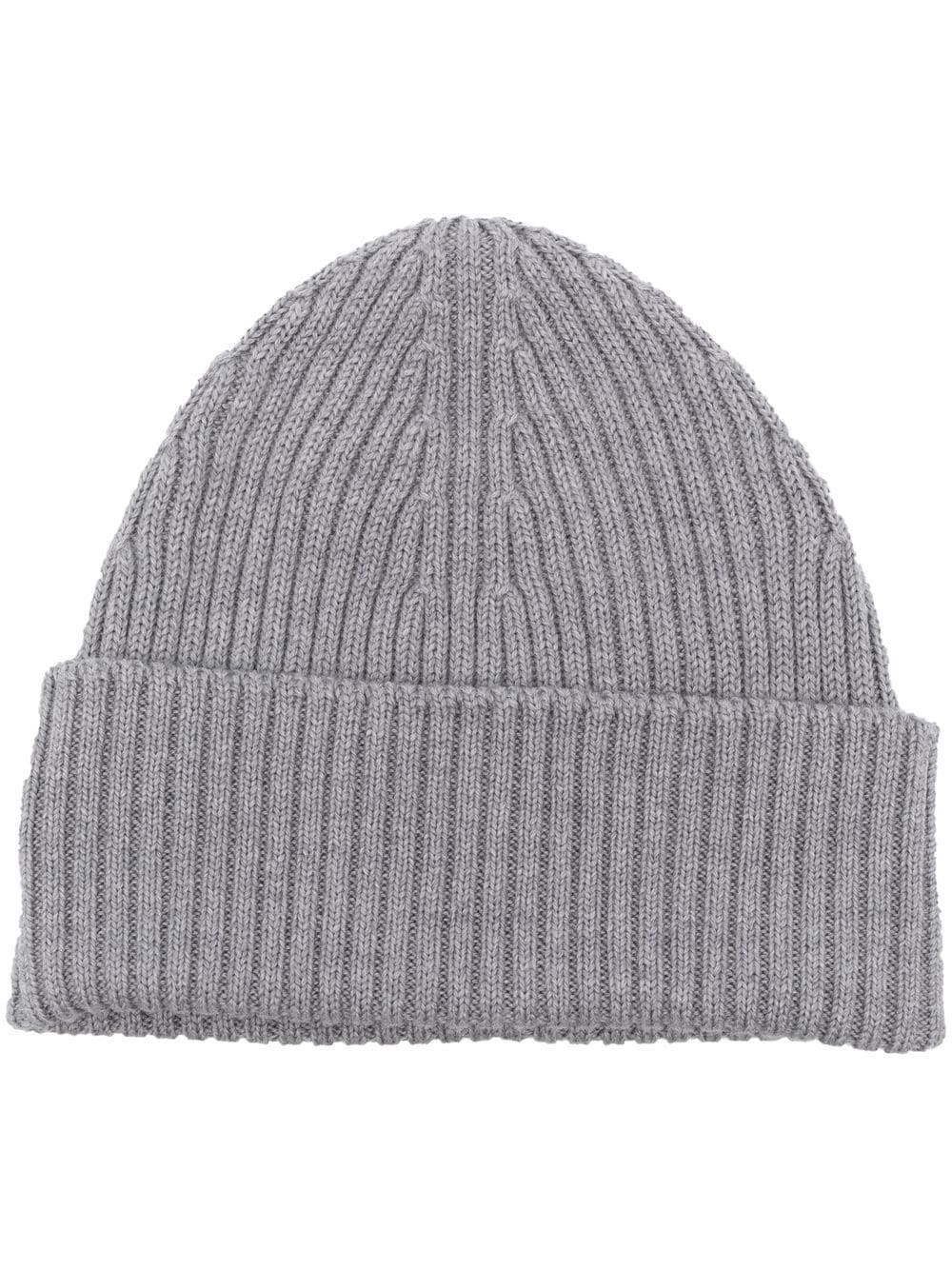 Lacoste chunky ribbed-knit beanie - Grey von Lacoste