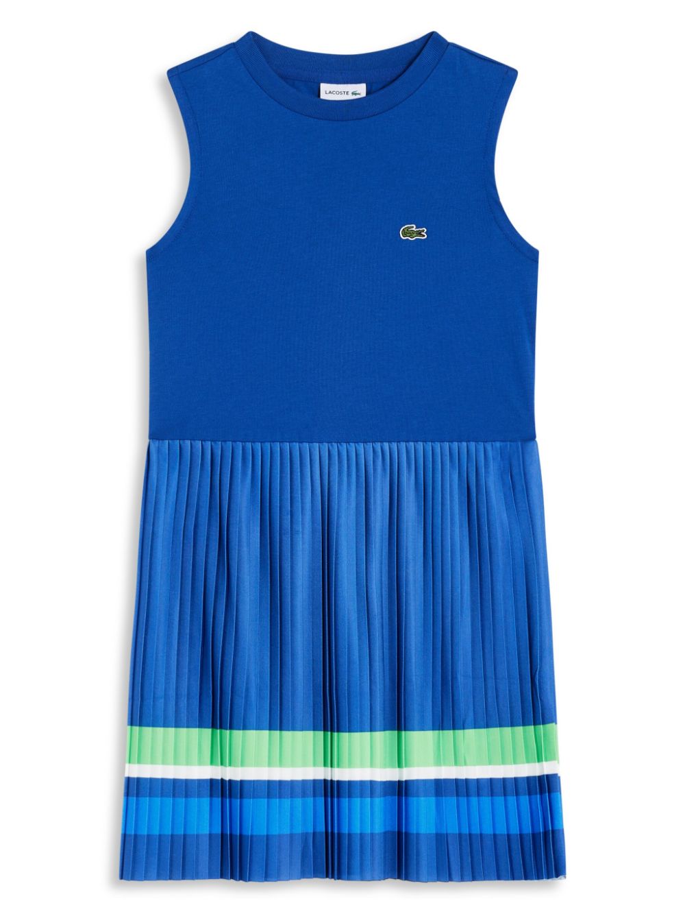 Lacoste colour-block pleated dress - Blue von Lacoste