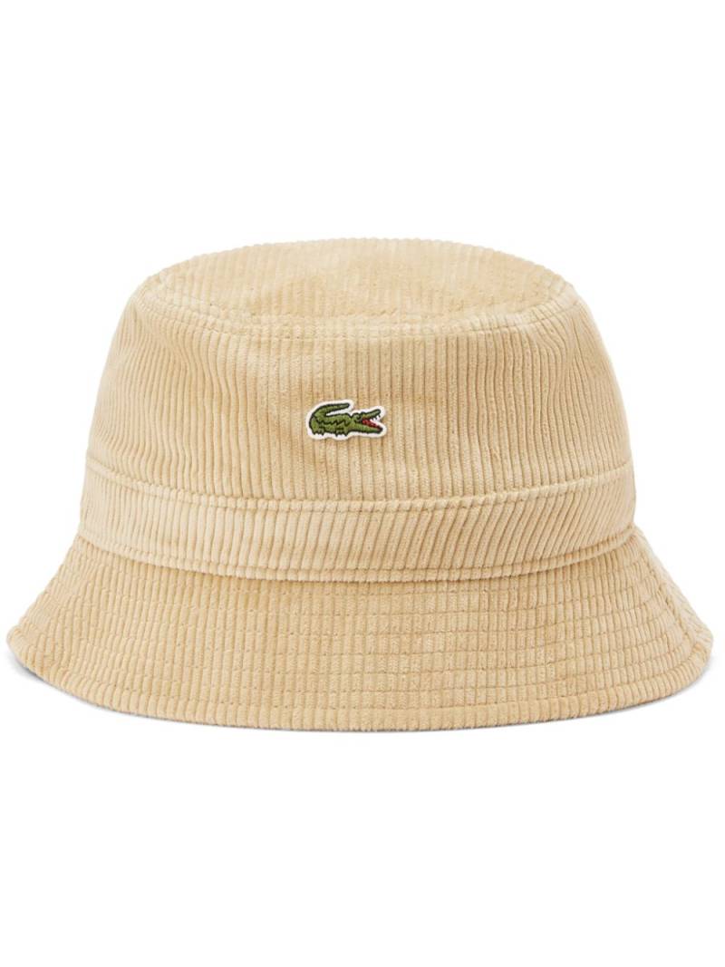 Lacoste corduroy bucket hat - Neutrals von Lacoste