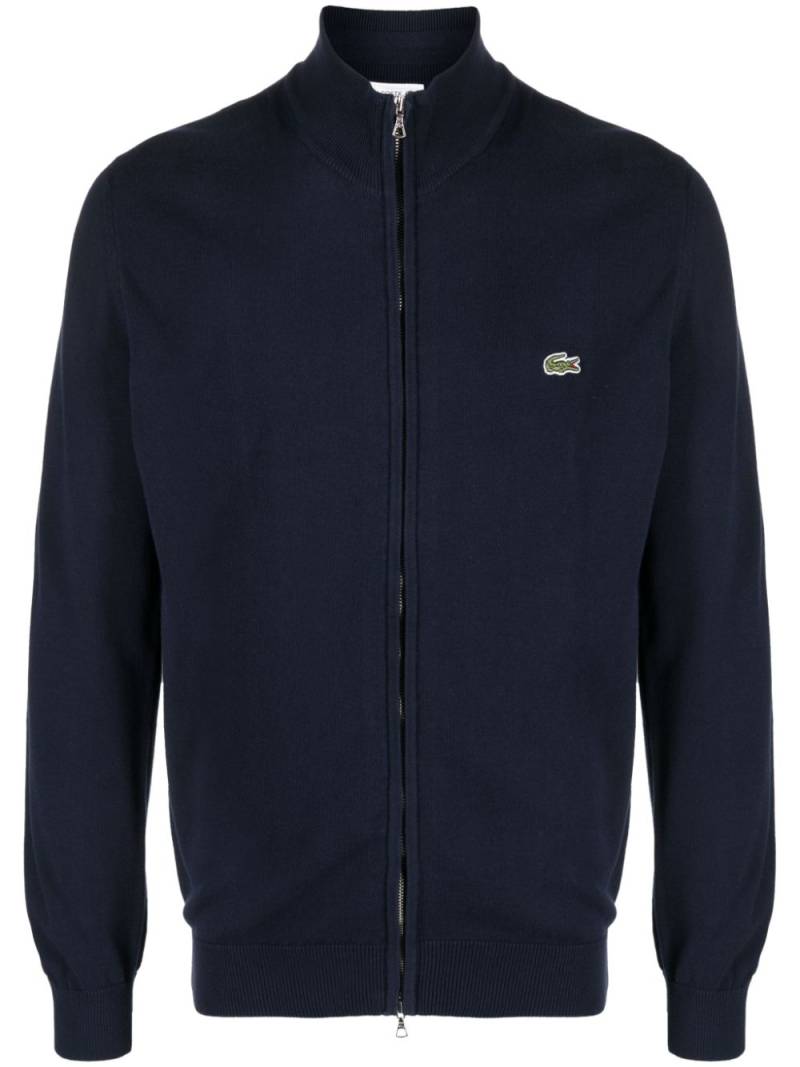 Lacoste crocodile logo-patch zip-up sweatshirt - Blue von Lacoste