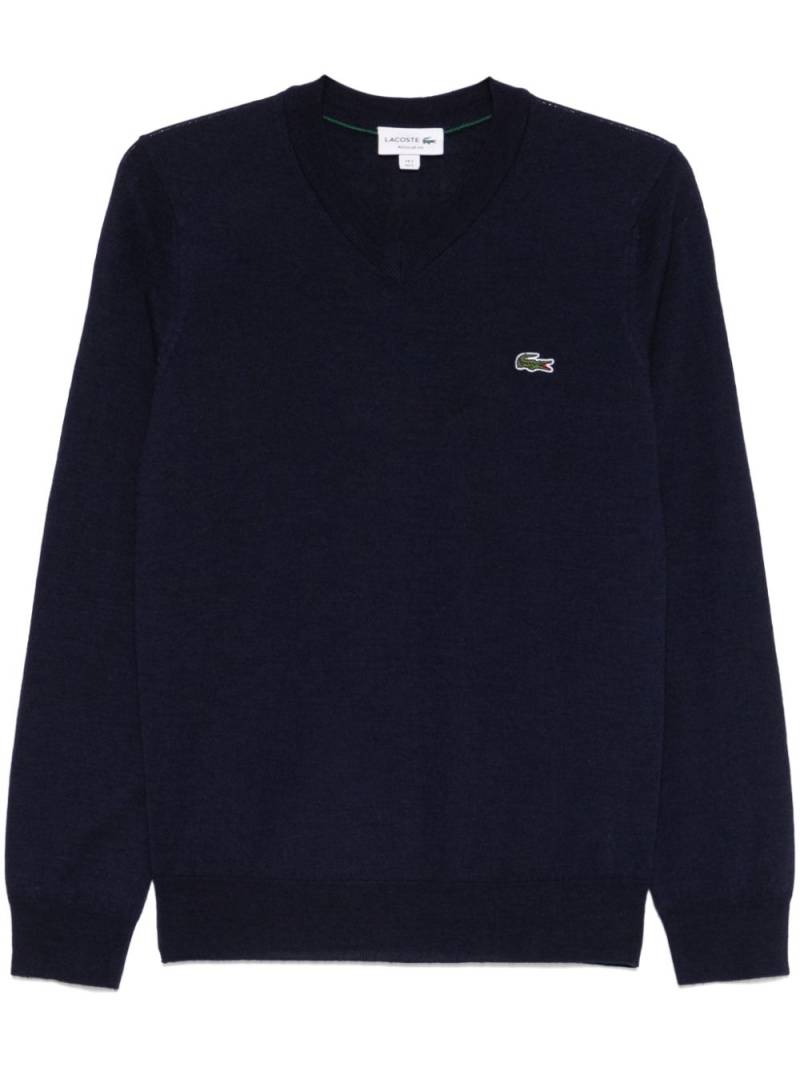 Lacoste crocodile-patch sweater - Blue von Lacoste