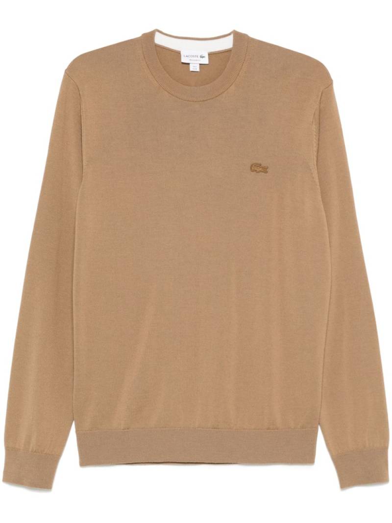 Lacoste crocodile-patch sweater - Brown von Lacoste