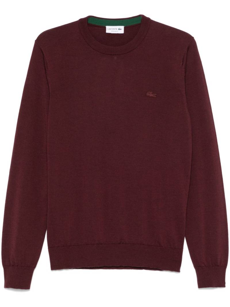 Lacoste crocodile-patch sweater - Red von Lacoste