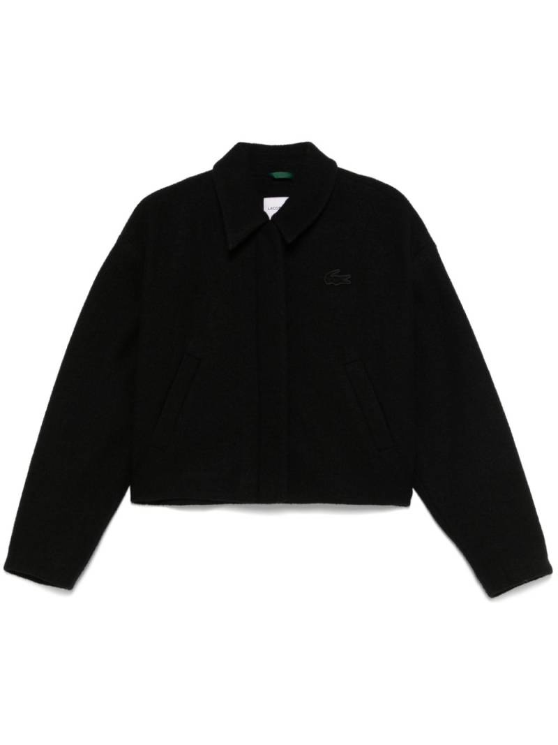 Lacoste cropped wool jacket - Black von Lacoste