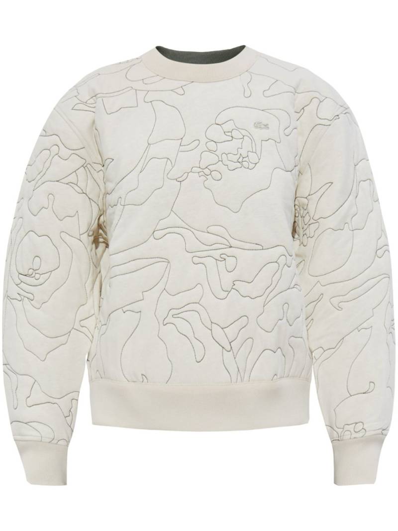 Lacoste decorative-stitching sweatshirt - White von Lacoste