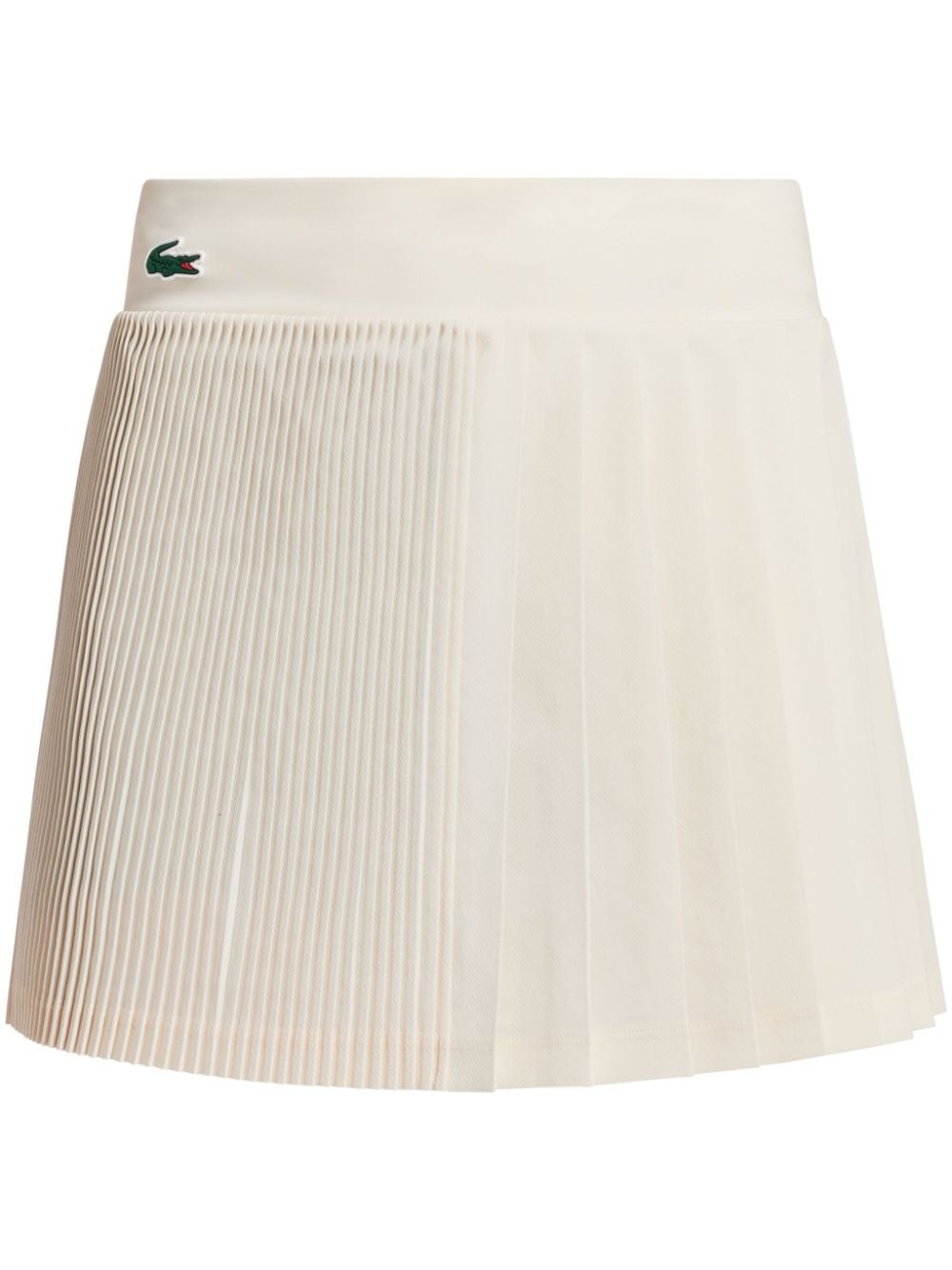 Lacoste embroidered-logo pleated miniskirt - Neutrals von Lacoste