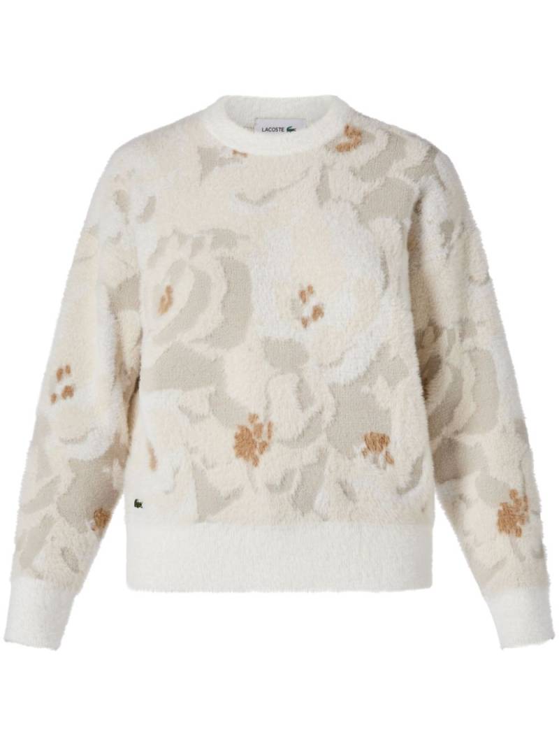 Lacoste floral jumper - White von Lacoste