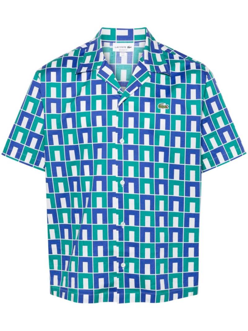 Lacoste geometric-print cotton shirt - Green von Lacoste