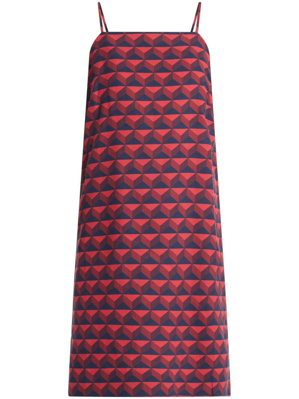 Lacoste geometric-print logo-appliqué minidress - Red von Lacoste