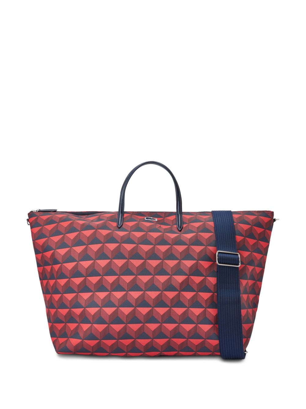 Lacoste geometric-print tote bag - Red von Lacoste