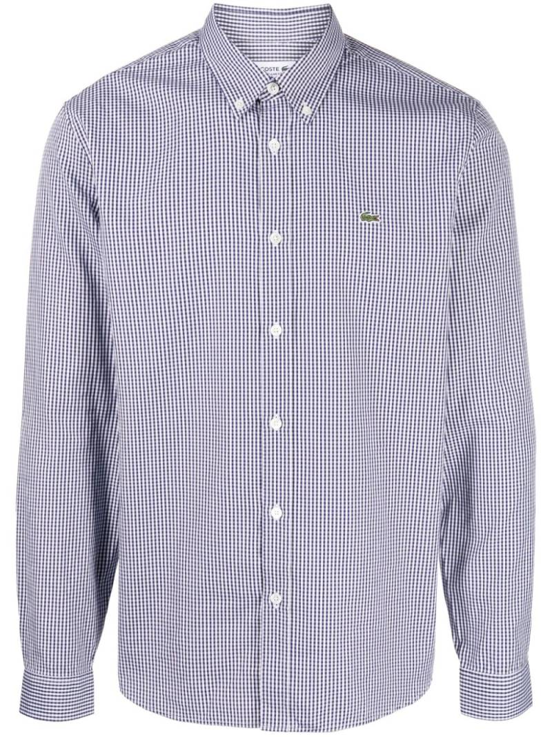 Lacoste gingham-check button-down collar shirt - Blue von Lacoste