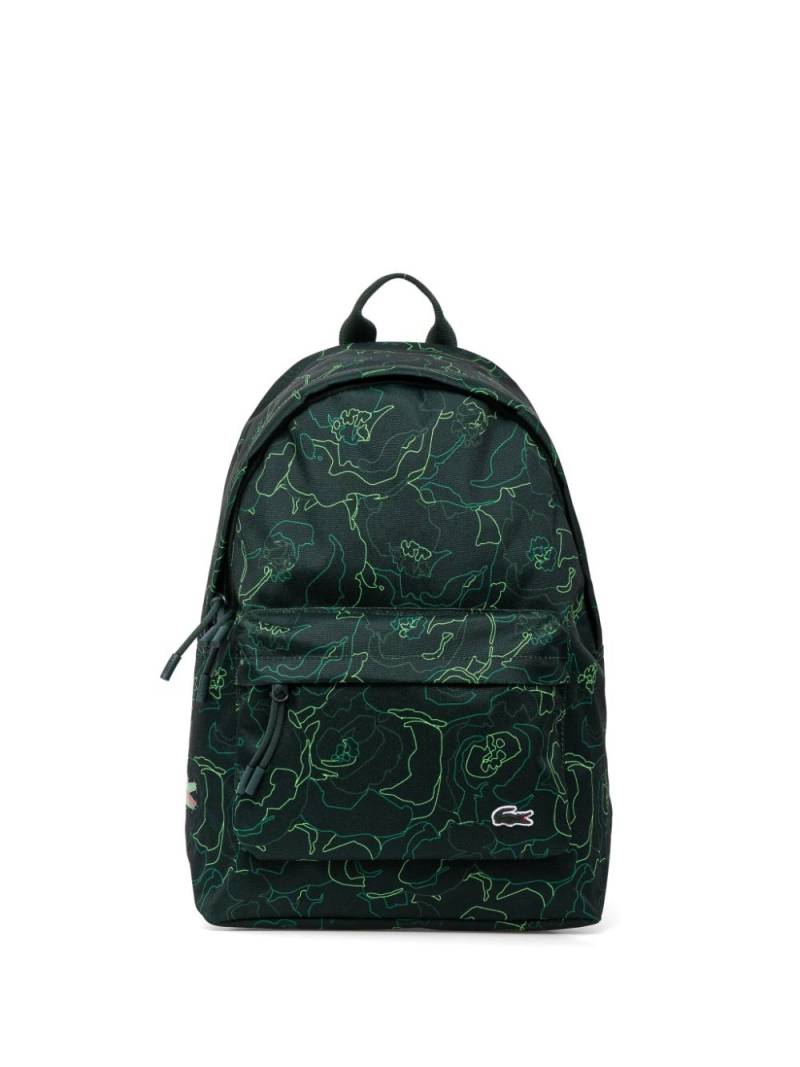 Lacoste graphic-print backpack - Green von Lacoste