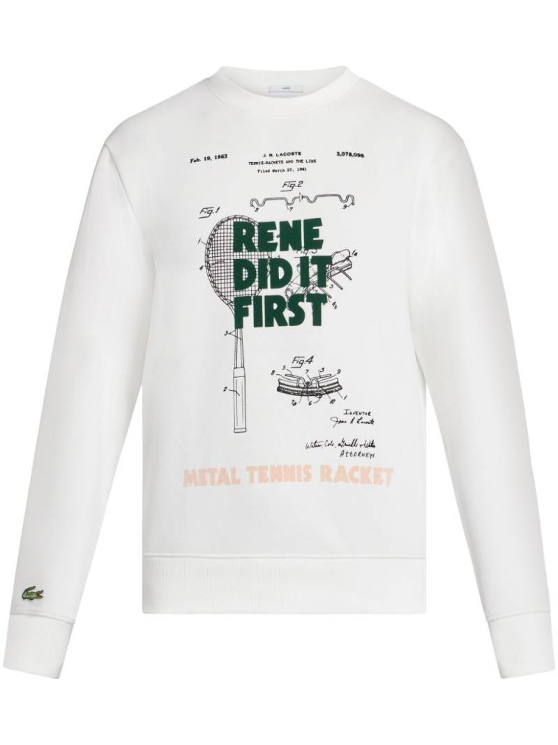 Lacoste graphic-print crew-neck sweatshirt - White von Lacoste