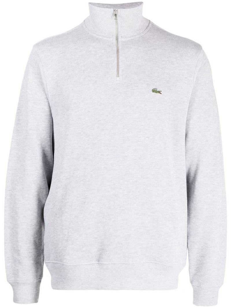 Lacoste high-neck fine-ribbed jumper - Grey von Lacoste