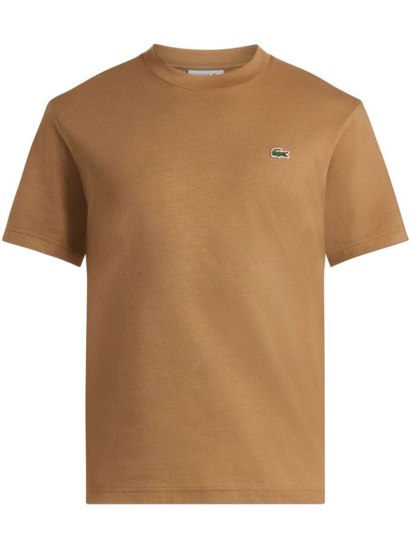 Lacoste logo-appliqué T-shirt - Brown von Lacoste