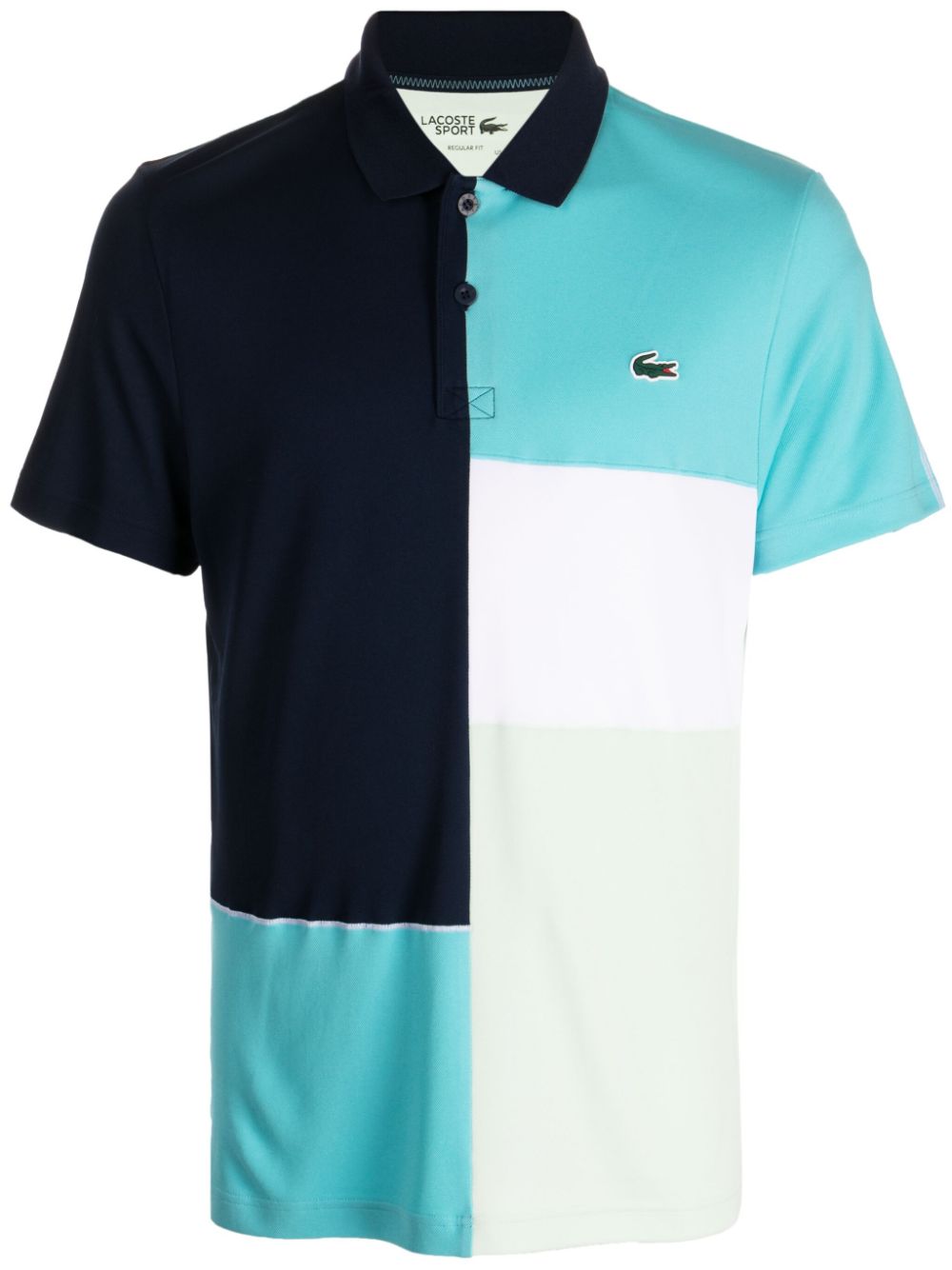 Lacoste logo-appliqué colour-block polo shirt - Multicolour von Lacoste