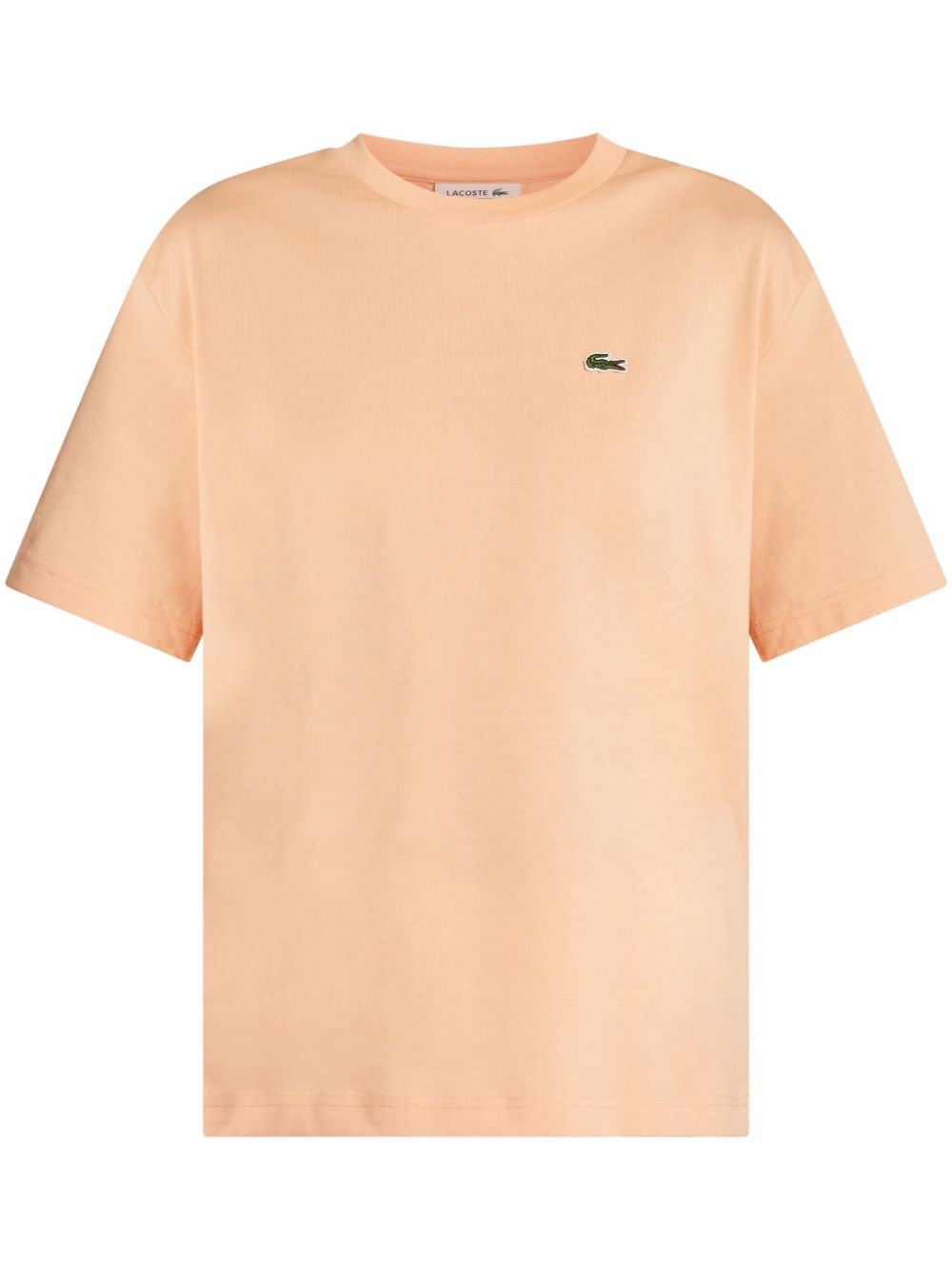 Lacoste logo-appliqué cotton T-shirt - Orange von Lacoste