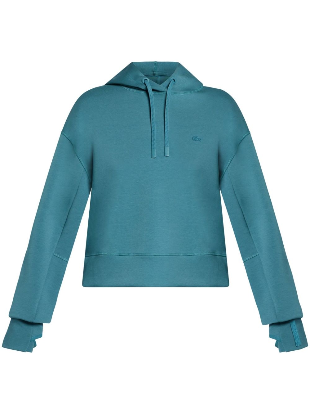 Lacoste logo-appliqué cotton hoodie - Blue von Lacoste