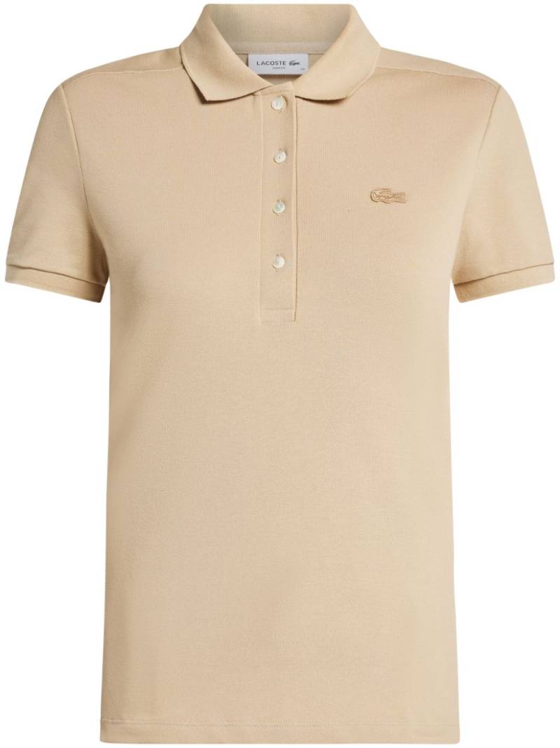 Lacoste logo-appliqué polo shirt - Neutrals von Lacoste