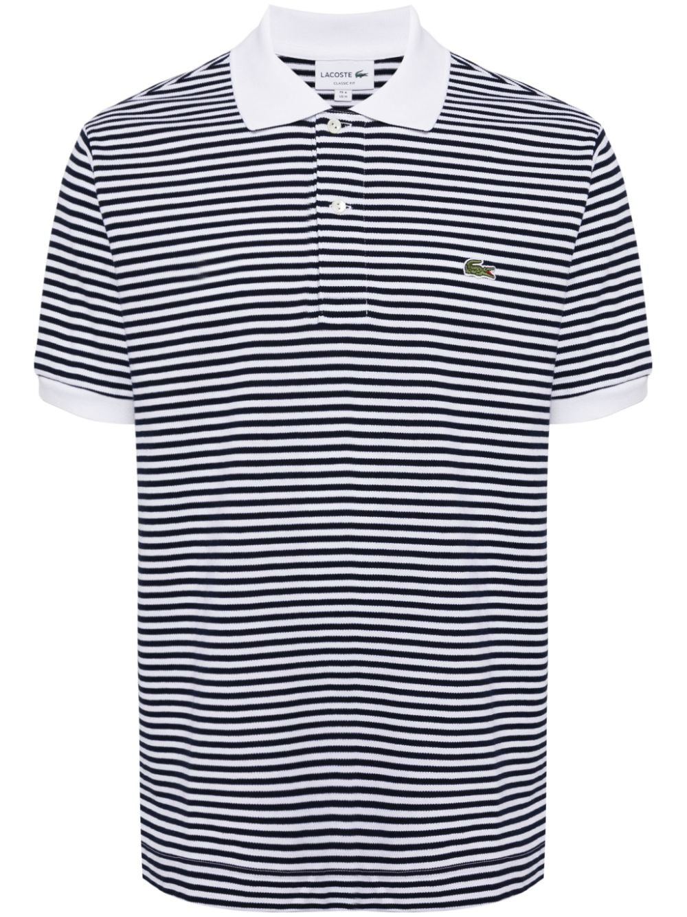 Lacoste logo-applique striped cotton polo - Black von Lacoste