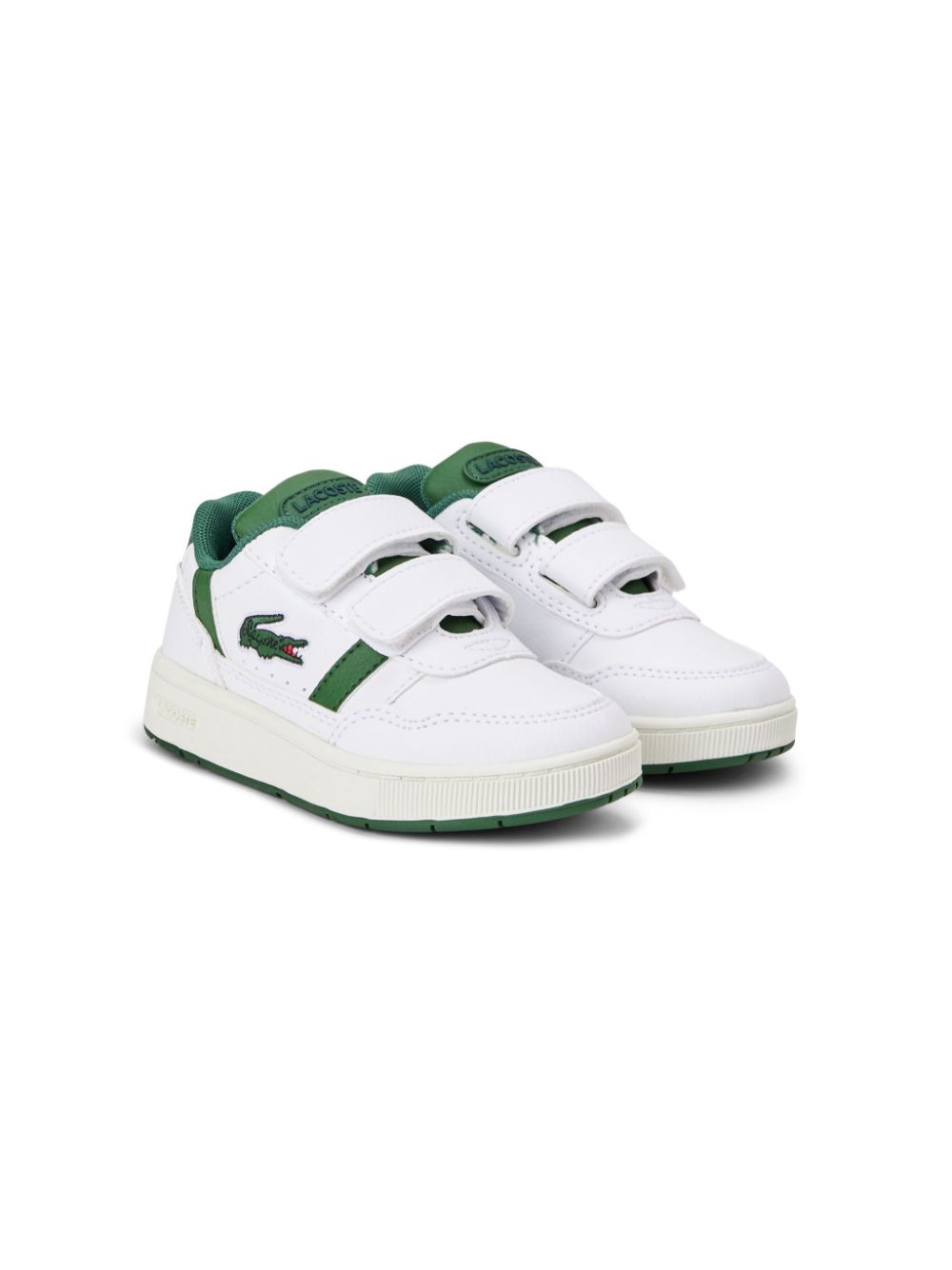 Lacoste logo-appliqué touch-strap sneakers - White von Lacoste