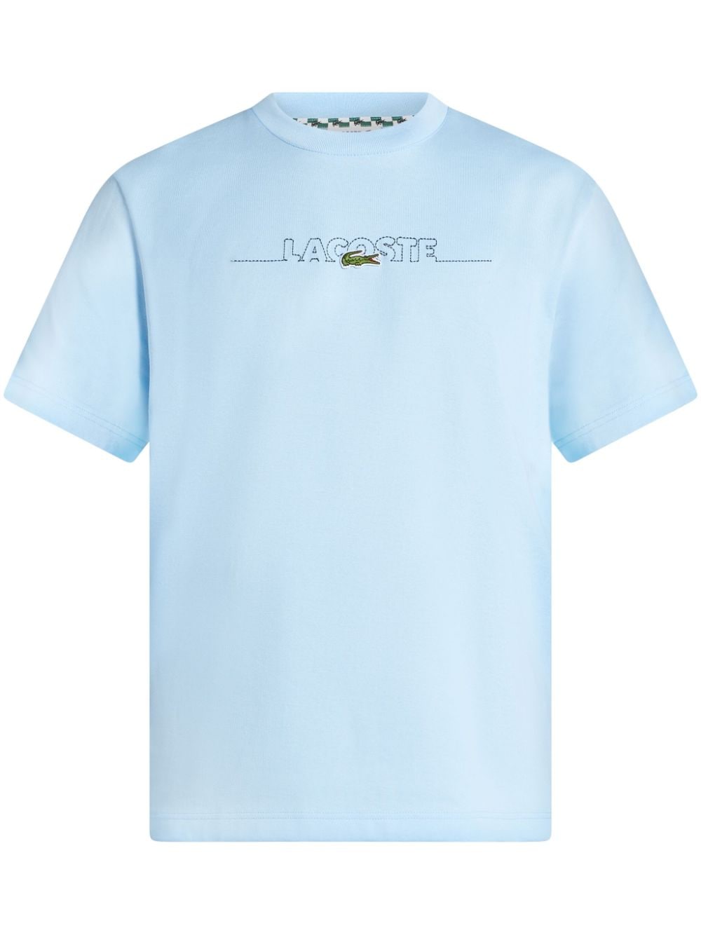 Lacoste logo-embroidered T-shirt - Blue von Lacoste