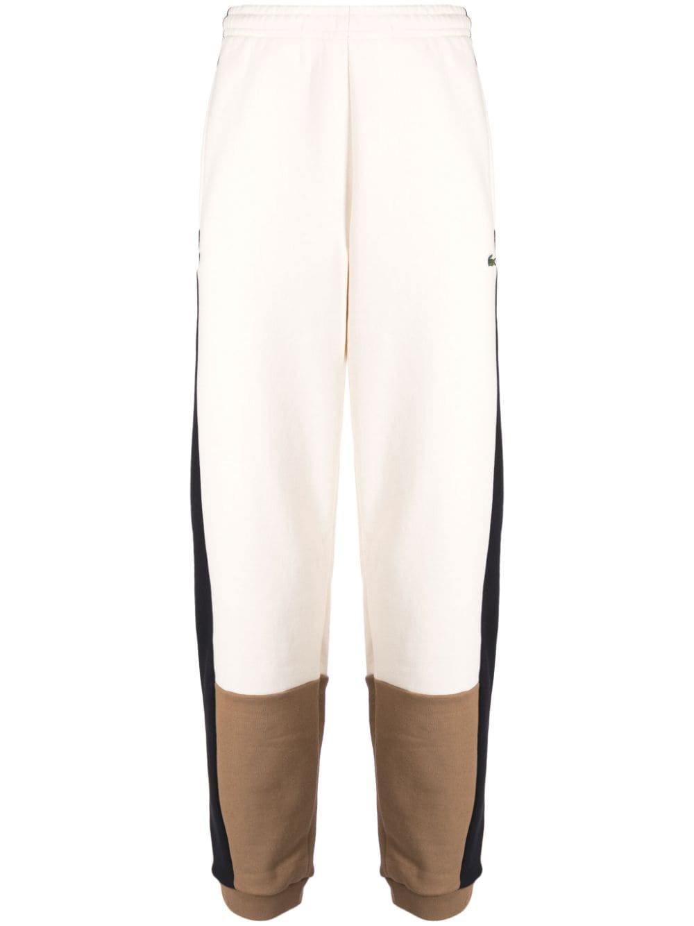 Lacoste logo-embroidered colour-block track pants - White von Lacoste