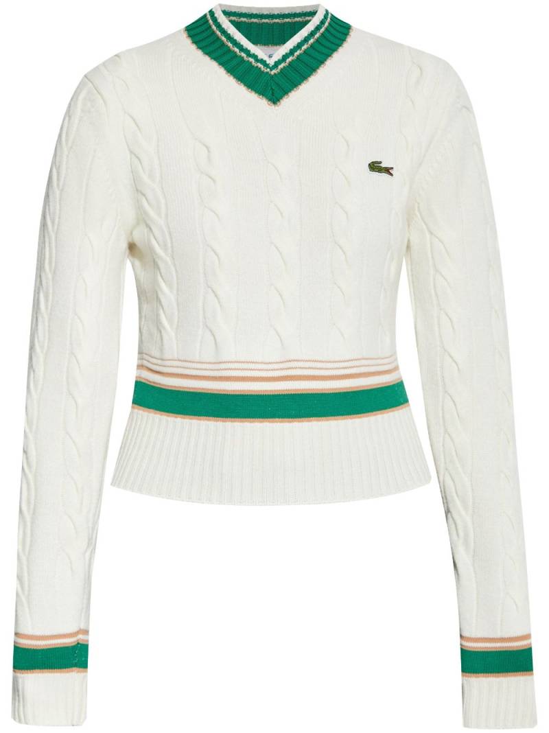 Lacoste logo-embroidered jumper - White von Lacoste