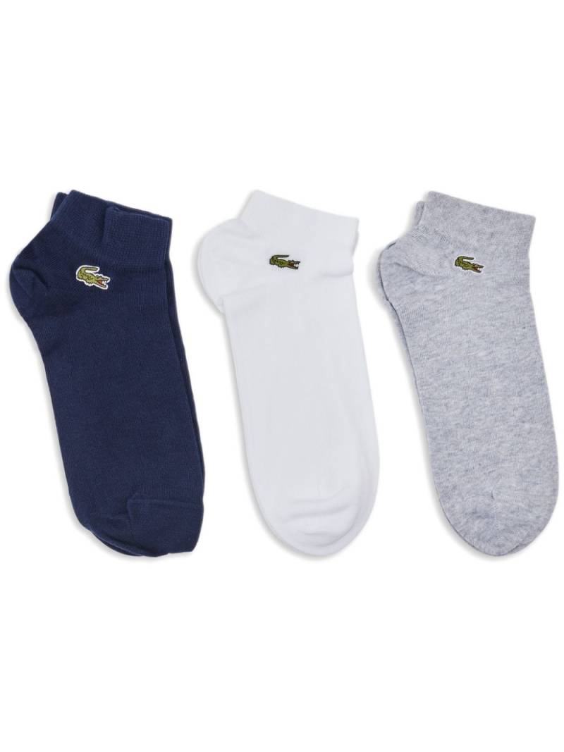 Lacoste logo-embroidered socks (pack of three) - Blue von Lacoste