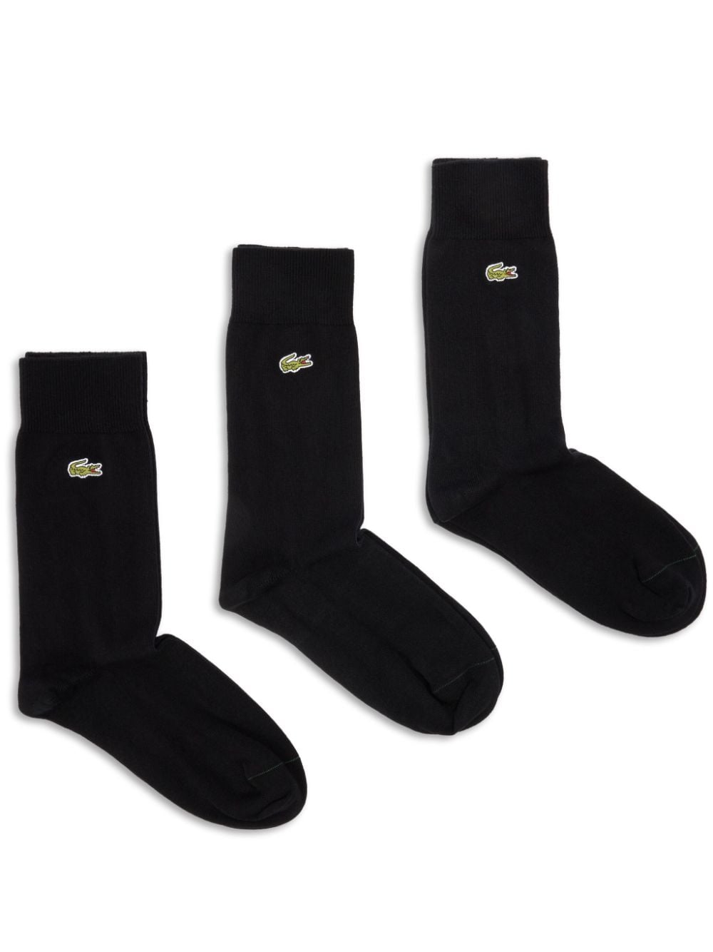 Lacoste logo-embroidered socks (set of 3) - Black von Lacoste