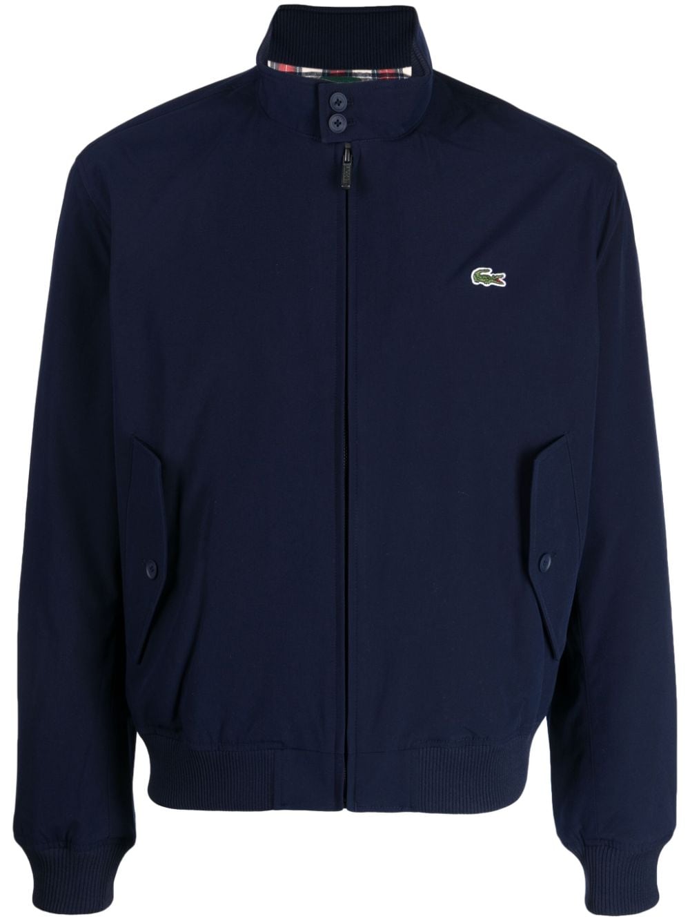 Lacoste logo-embroidered water-repellent jacket - Blue von Lacoste