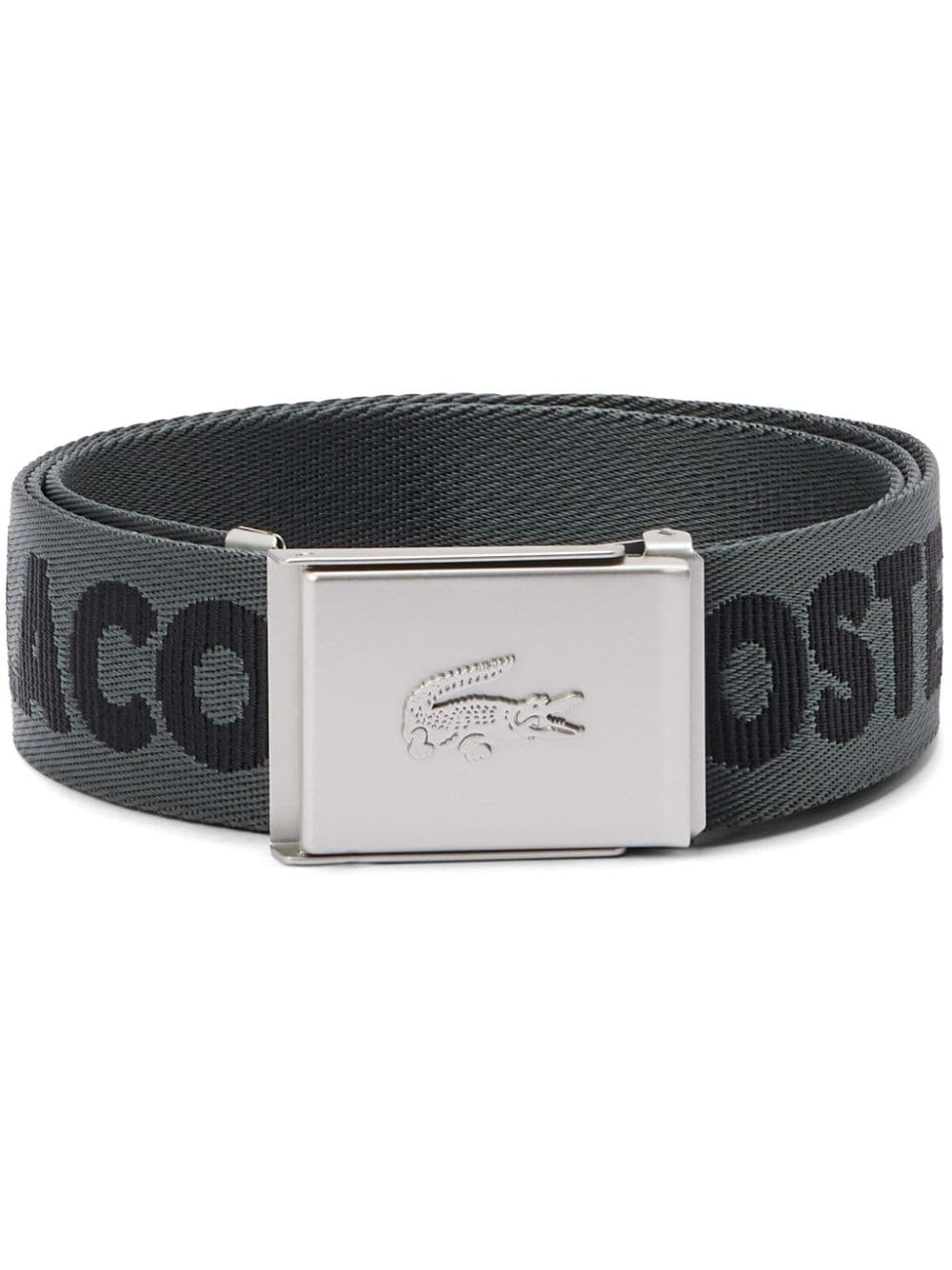 Lacoste logo-jacquard belt - Grey von Lacoste