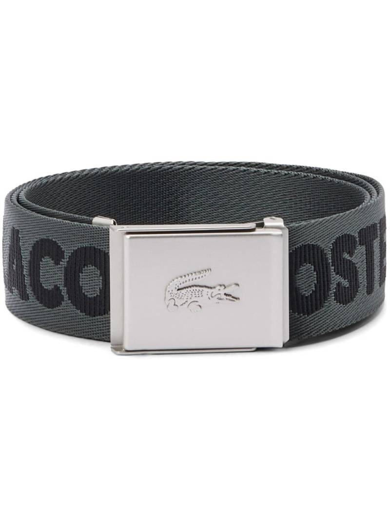 Lacoste logo-jacquard belt - Grey von Lacoste