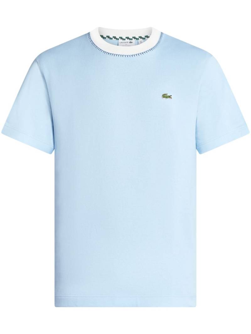 Lacoste logo-patch T-shirt - Blue von Lacoste