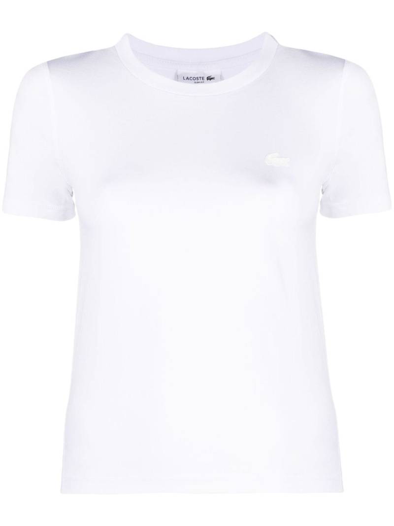 Lacoste logo-patch T-shirt - White von Lacoste