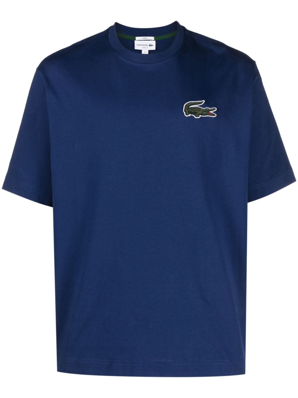 Lacoste logo-patch cotton T-shirt - Blue von Lacoste