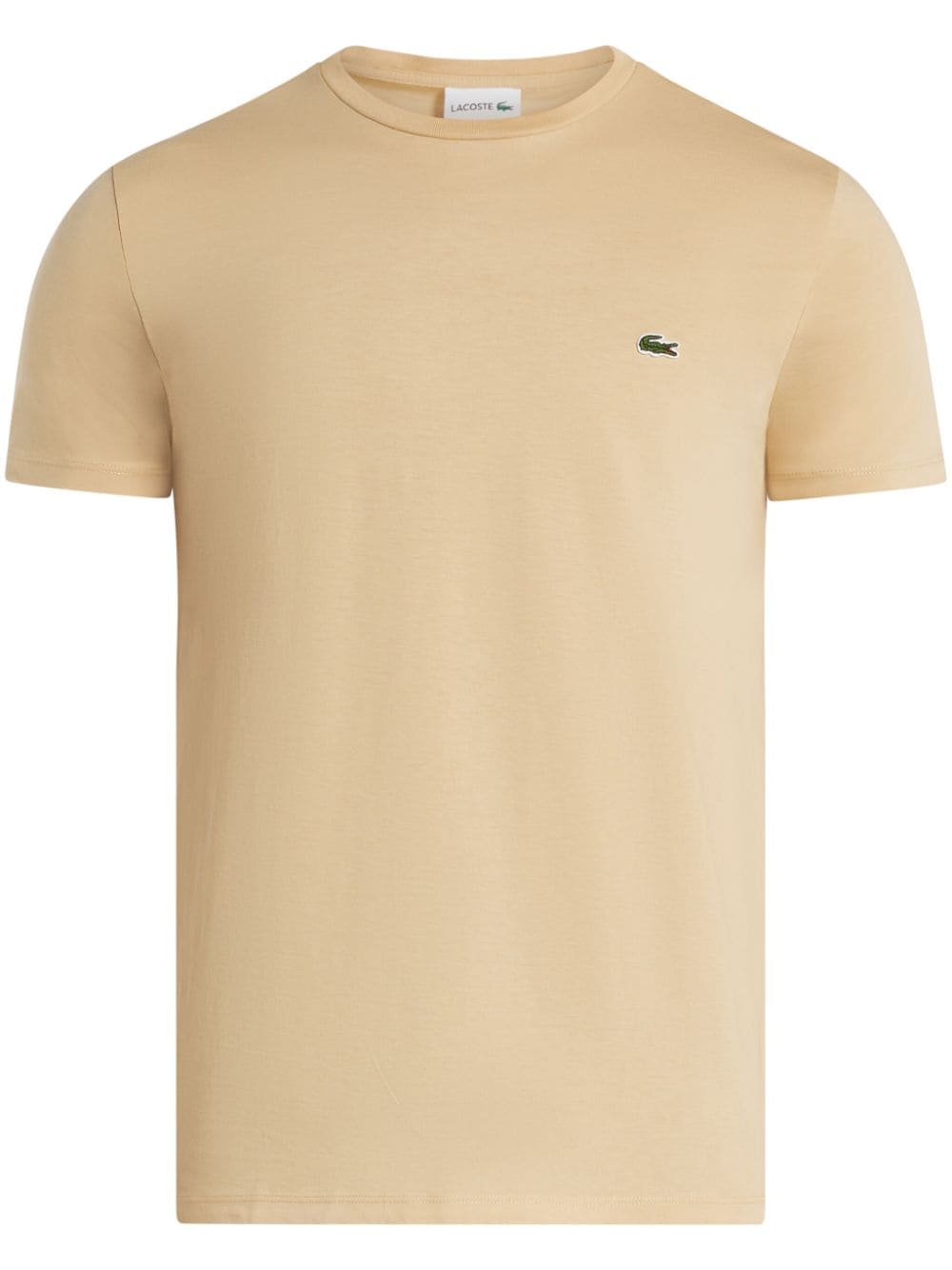 Lacoste logo-patch cotton T-shirt - Neutrals von Lacoste