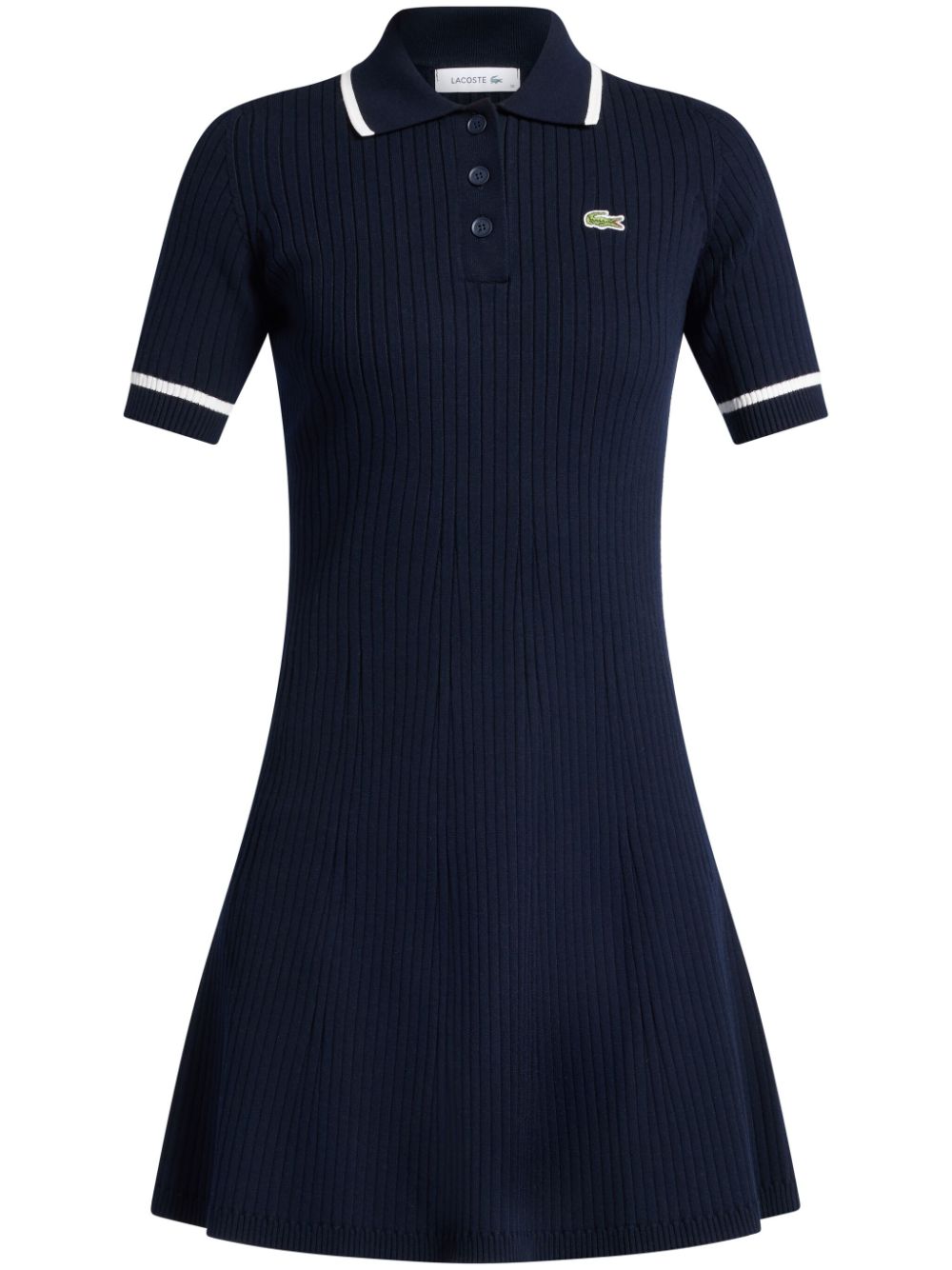 Lacoste logo-patch cotton dress - Blue von Lacoste