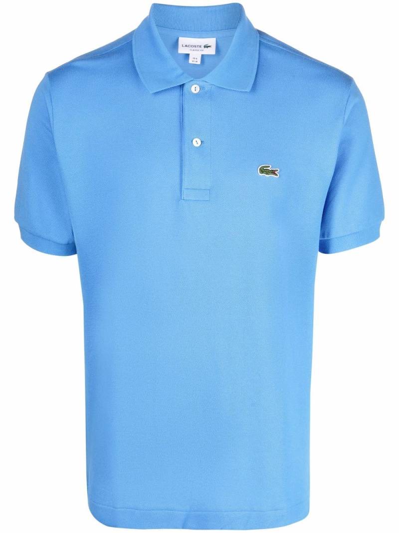 Lacoste logo-patch cotton polo shirt - Blue von Lacoste