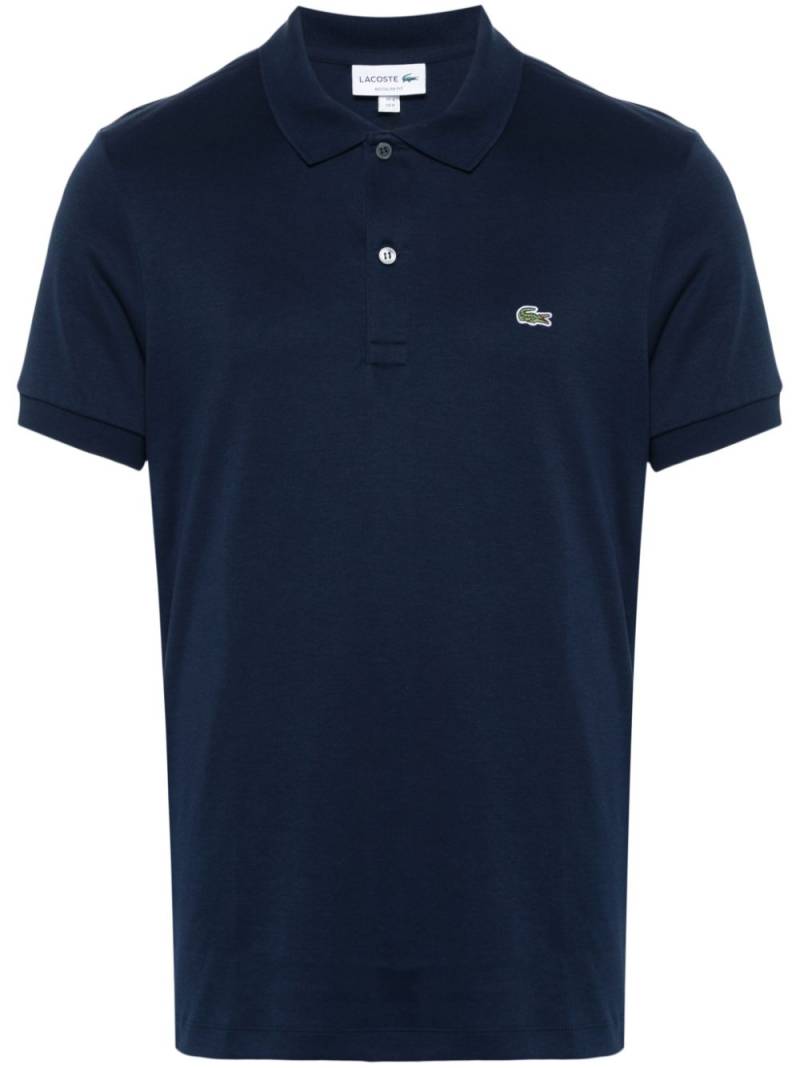 Lacoste logo-patch cotton polo shirt - Blue von Lacoste