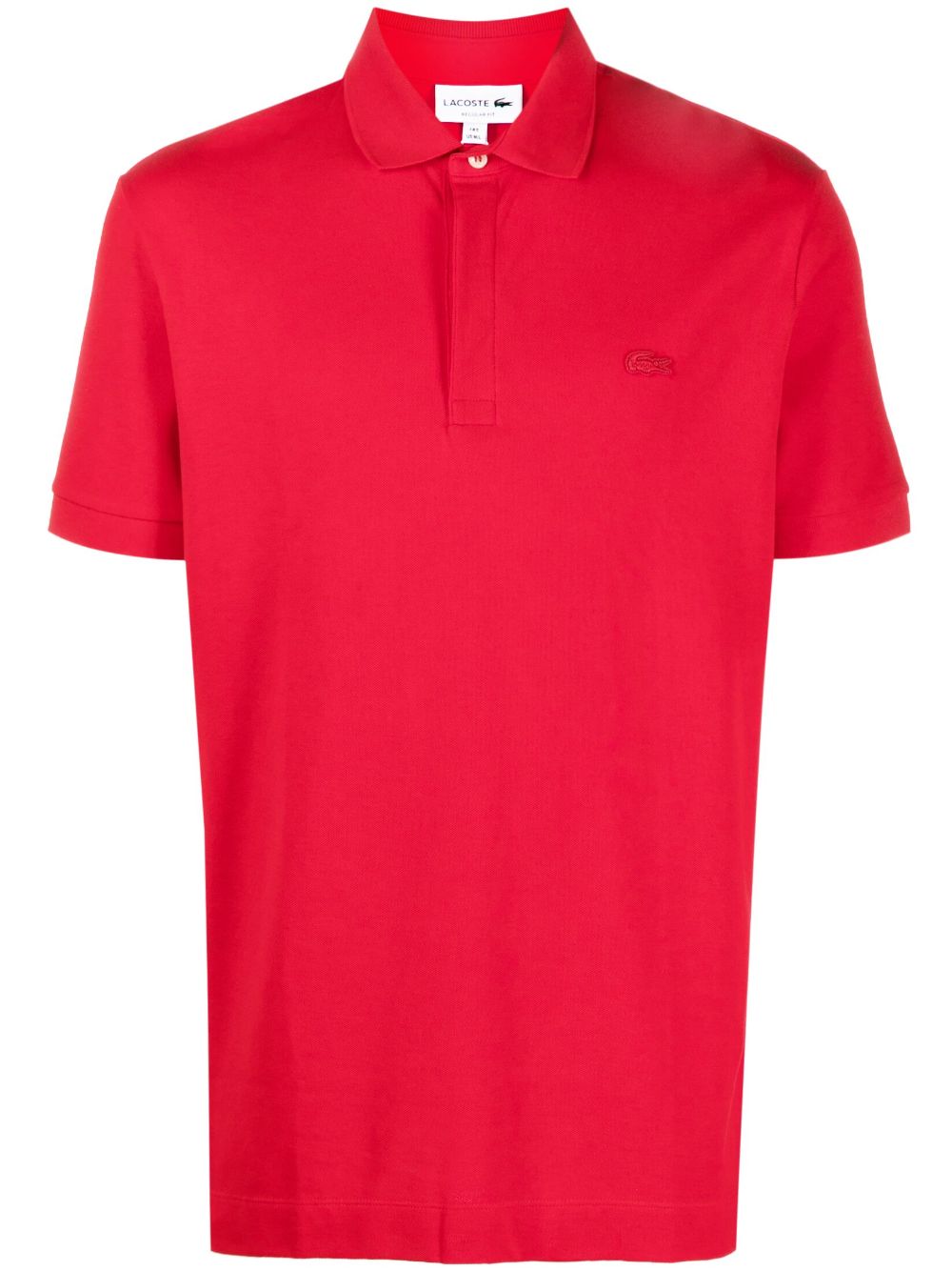 Lacoste logo-patch cotton polo shirt - Red von Lacoste