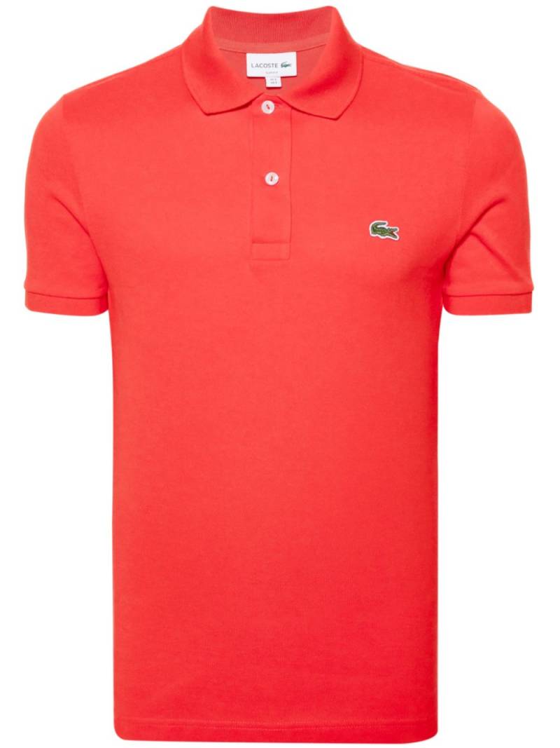 Lacoste logo-patch cotton polo shirt - Red von Lacoste