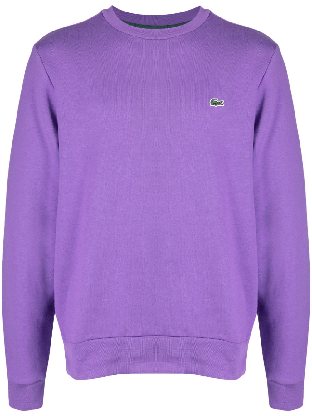 Lacoste logo-patch crew-neck sweatshirt - Purple von Lacoste